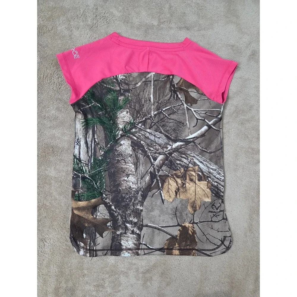 Carhartt Shirt Girls size 5 pink Realtree Camo Force Tank Performance S/S EUC